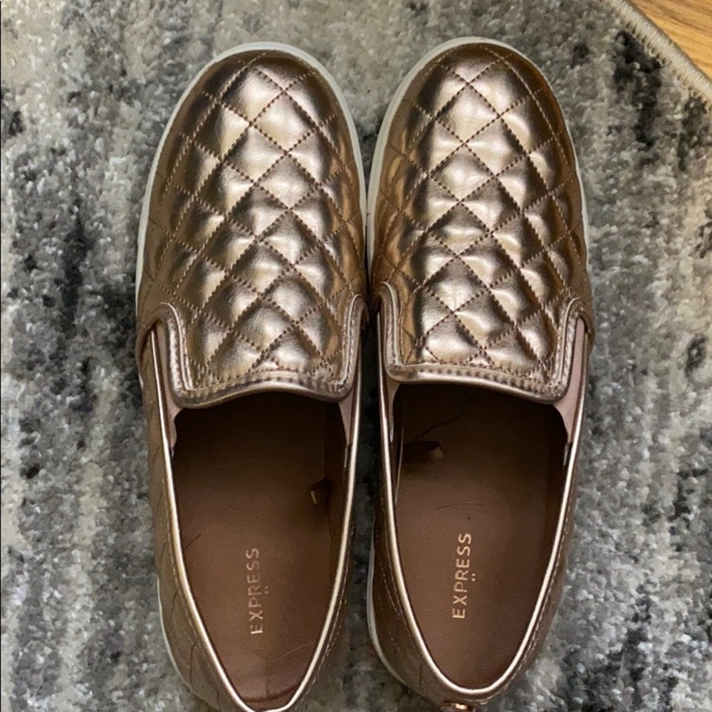 Rose gold shoes